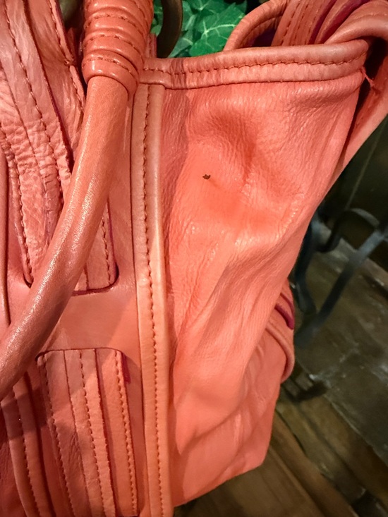 Vintage Marc Jacob’s Made in Italy Leather Slouchy Tassel Tote Handbag Orange - Picture 8 of 16